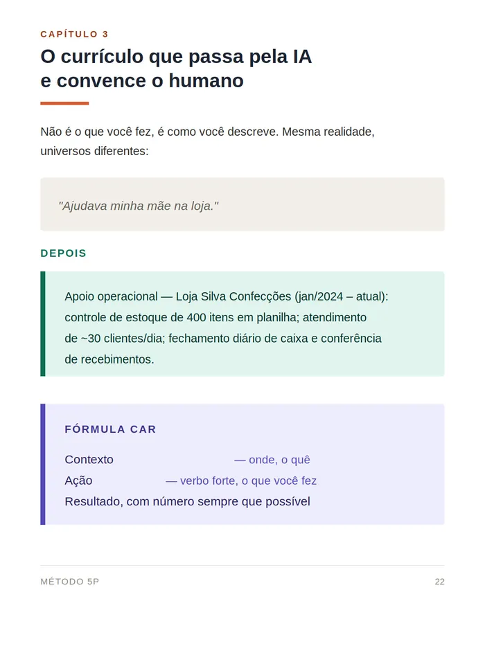 Capítulo 3 do eBook: o currículo que passa pela IA e convence o humano